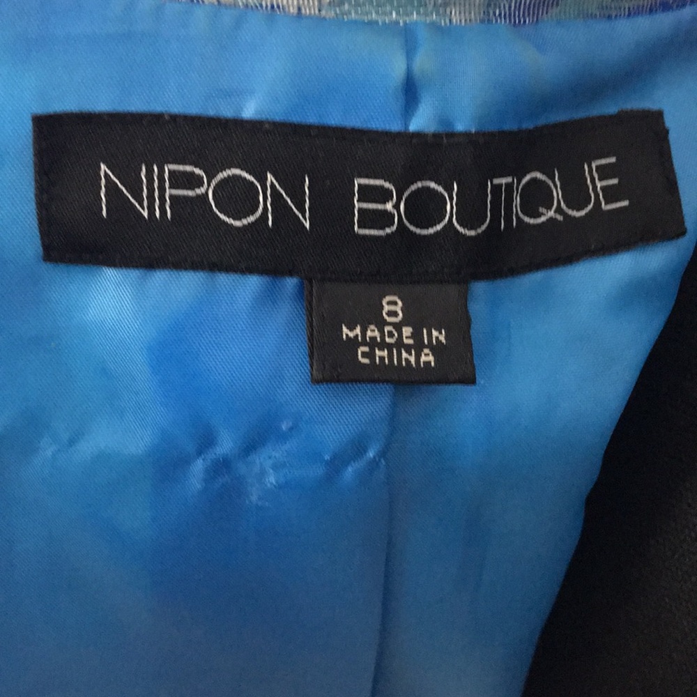 NIPON BOUTIQUE Woman’s Blazer Blue Floral Size 8 - Picture 6 of 6